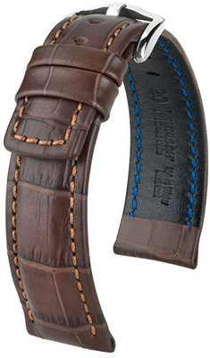 Cinturino in pelle marrone scuro Hirsch Grand Duke L 02528010-2 (Pelle di vitello)