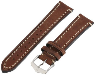 Cinturino in pelle Hirsch Liberty L 10900210-2, marrone, pelle di vitello, lunghezza L, Quick Release