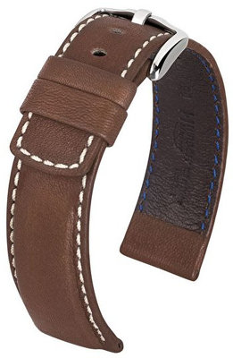 Cinturino in pelle marrone scuro Hirsch Mariner L 14502110-2 (pelle di vitello)