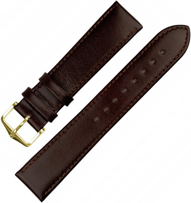 Cinturino in pelle Hirsch Osiris L 03475010-1, marrone, pelle di vitello, lunghezza L, Quick Release