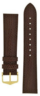 Cinturino in pelle Hirsch Rainbow M 12302610-1, marrone, pelle di vitello, lunghezza M, Quick Release