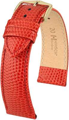 Cinturino rosso in pelle Hirsch Rainbow M 12302620-1 (pelle di vitello)