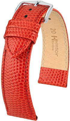 Cinturino rosso in pelle Hirsch Rainbow M 12302620-2 (pelle di vitello)