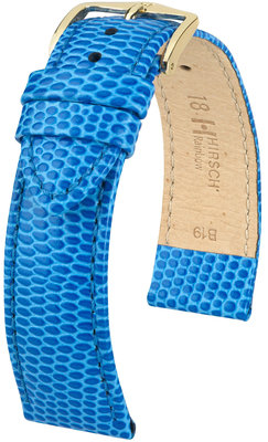 Cinturino blu in pelle Hirsch Rainbow M 12302685-1 (pelle di vitello)