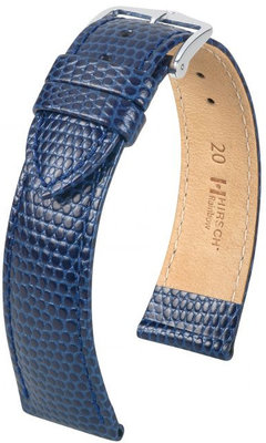 Cinturino in pelle blu scuro Hirsch Rainbow M 12302680-2 (pelle di vitello)