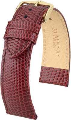 Cinturino bordeaux in pelle Hirsch Rainbow M 12302660-1 (pelle di vitello)