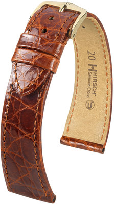 Cinturino marrone in pelle Hirsch Genuine L Croco 18920870-1 (Pelle di coccodrillo)