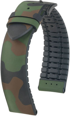 Cinturino verde Hirsch John L 0925088040-5 (Gomma naturale)