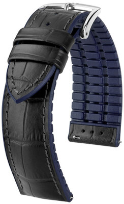Cinturino nero Hirsch Andy L 0928028050-2 (Pelle di vitello / gomma naturale)