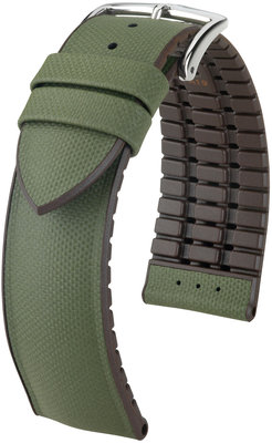 Cinturino verde Hirsch Arne L 0921094040-2 (Pelle di vitello / gomma naturale)