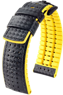 Cinturino nero Hirsch Ayrton L 0917292050-5 (Pelle di vitello / gomma naturale)