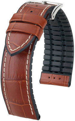 Cinturino marrone Hirsch George L 0925128070-2 (Pelle di vitello / gomma naturale)
