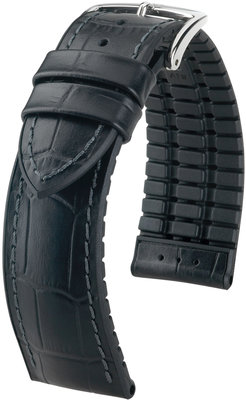 Cinturino nero Hirsch Paul L 0925028050-2 (pelle di vitello / gomma naturale)