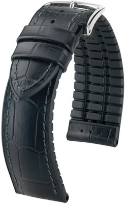 Cinturino nero Hirsch Paul M 0925028150-2 (pelle di vitello / gomma naturale)