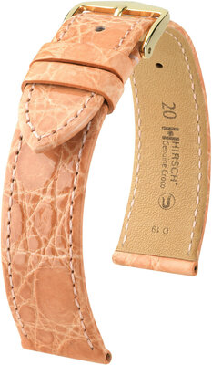 Cinturino in pelle arancione chiaro Hirsch Genuine Croco L 18920822 (Pelle di coccodrillo) Hirsch selection