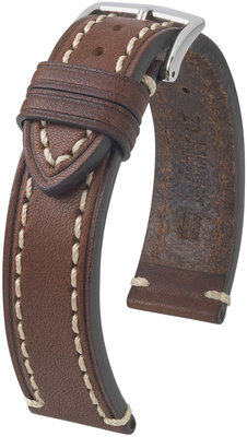 Cinturino in pelle marrone scuro Hirsch Liberty XL 10920210-2 (pelle di vitello)