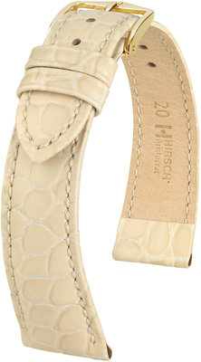 Cinturino beige in pelle Hirsch Aristocrat M 03828190-1 (Pelle di vitello)