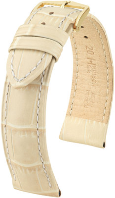 Cinturino beige in pelle Hirsch Duke M 01028190-1 (Pelle di vitello)