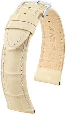 Cinturino beige in pelle Hirsch Duke M 01028190-2 (pelle di vitello)