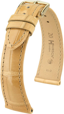 Cinturino beige in pelle Hirsch London L 04307090-1 (pelle di alligatore) Hirsch selection
