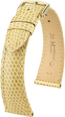 Cinturino beige in pelle Hirsch London L 04366090-1 (pelle di lucertola) Hirsch selection