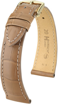 Cinturino beige in pelle Hirsch London M 04307199-1 (pelle di alligatore) Hirsch selection