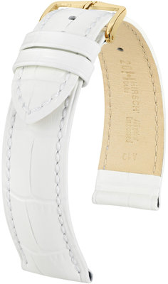 Cinturino bianco in pelle Hirsch Duke M 01028101-1 (Pelle di vitello)