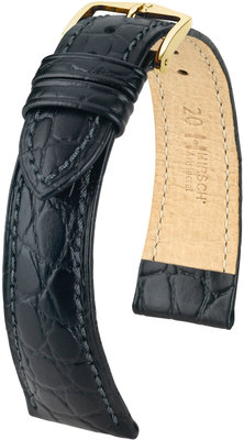 Cinturino nero in pelle Hirsch Aristocrat M 03828150-1 (pelle di vitello)