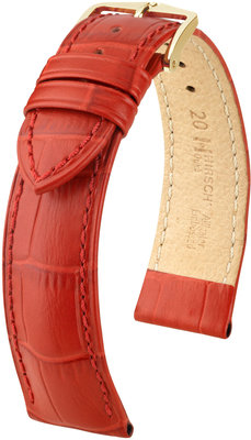 Cinturino rosso in pelle Hirsch Duke M 01028120-1 (Pelle di vitello)