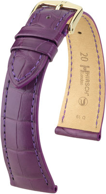 Cinturino viola in pelle Hirsch London L 04307086-1 (pelle di alligatore) Hirsch selection