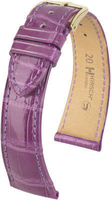 Cinturino viola in pelle Hirsch London L 04307087-1 (pelle di alligatore) Hirsch selection