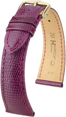 Cinturino viola in pelle Hirsch London L 04366087-1 (pelle di lucertola) Hirsch selection
