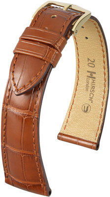 Cinturino marrone in pelle Hirsch London L 04307079-1 (pelle di alligatore)