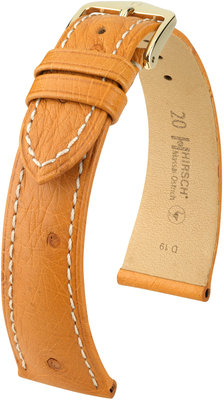 Cinturino marrone in pelle Hirsch Massai Ostrich L 04362074-1 (pelle di struzzo) Hirsch selection