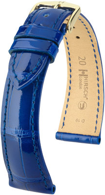Cinturino blu in pelle Hirsch London L 04307082-1 (pelle di alligatore) Hirsch selection