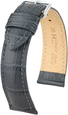 Cinturino grigio in pelle Hirsch Duke M 01028130-2 (pelle di vitello)