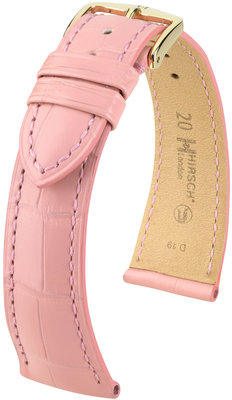 Cinturino in pelle rosa chiaro Hirsch London M 04307122-1 (pelle di alligatore) Hirsch selection