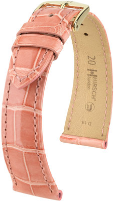 Cinturino in pelle rosa chiaro Hirsch London M 04307123-1 (pelle di alligatore) Hirsch selection