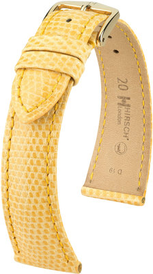 Cinturino in pelle giallo brillante Hirsch London M 04366173-1 (pelle di lucertola) Hirsch selection