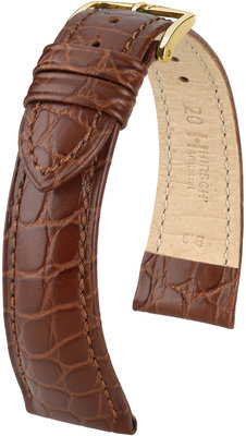 Cinturino in pelle marrone scuro Hirsch Aristocrat M 03828110-1 (Pelle di vitello)