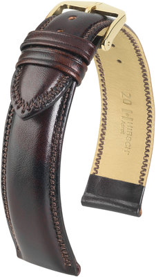 Cinturino in pelle marrone scuro Hirsch Ascot L 01575010-1 (Pelle di vitello)