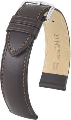 Cinturino in pelle marrone scuro Hirsch Kent M 01002110-2 (pelle di vitello)