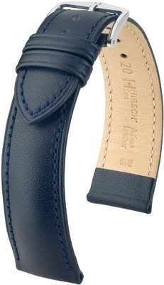 Cinturino in pelle blu scuro Hirsch Kent L 01002080-2 (Pelle di vitello)