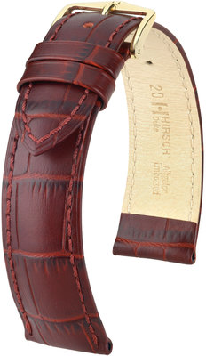 Cinturino bordeaux in pelle Hirsch Duke L 01028060-1 (pelle di vitello)