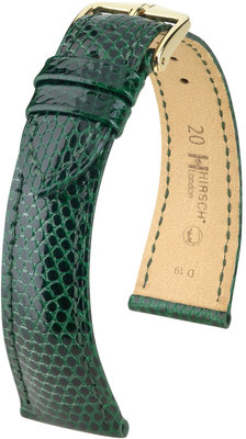 Cinturino verde in pelle Hirsch London L 04366040-1 (pelle di lucertola) Hirsch selection