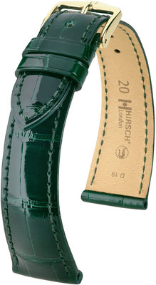 Cinturino verde in pelle Hirsch London M 04307141-1 (pelle di alligatore) Hirsch selection