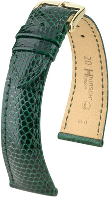 Cinturino verde in pelle Hirsch London M 04366140-1 (pelle di lucertola) Hirsch selection