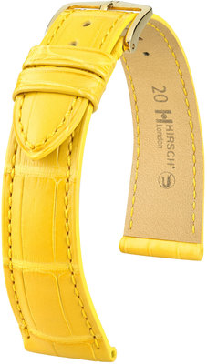 Cinturino giallo in pelle Hirsch London L 04307072-1 (pelle di alligatore) Hirsch selection