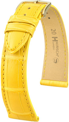 Cinturino giallo in pelle Hirsch London M 04307172-1 (pelle di alligatore) Hirsch selection