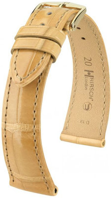 Cinturino beige in pelle Hirsch London L 04207090-1 (pelle di alligatore) Hirsch Selection